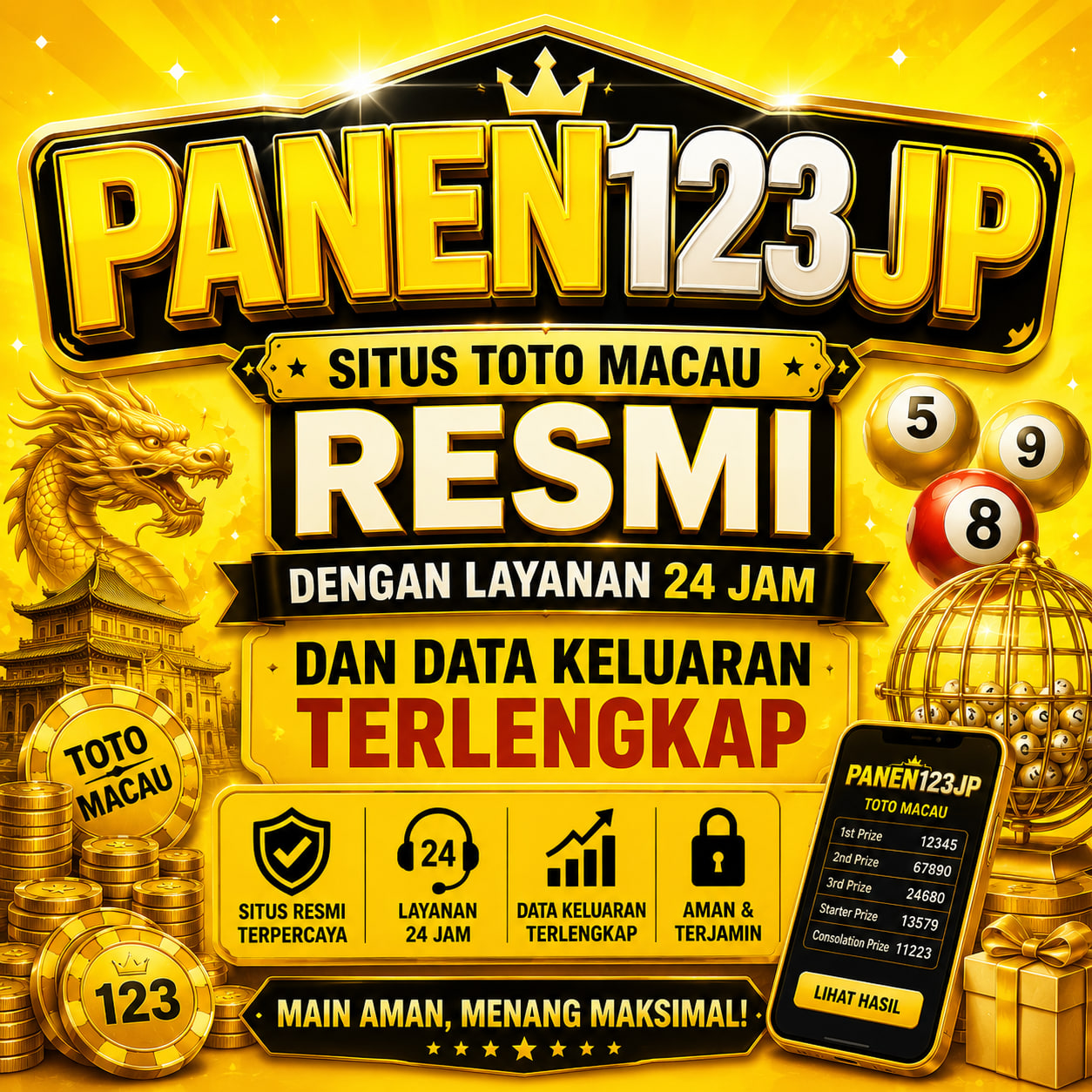 PANEN123JP: Situs Toto Macau Resmi Dengan Layanan 24 Jam Dan Data Keluaran Terlengkap